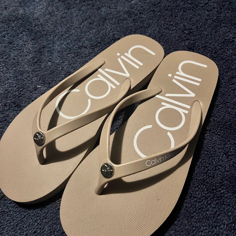 Calvin Klein Women's Beige Sandals